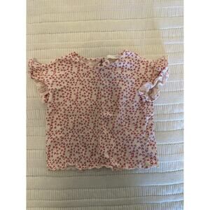 Zara 12-18m Scrunchy Ruffle Tee